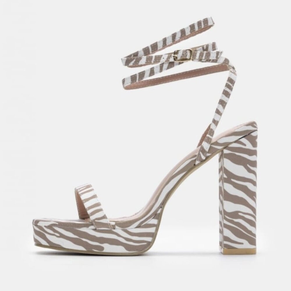 Paige Block High Heel Platforms - Print